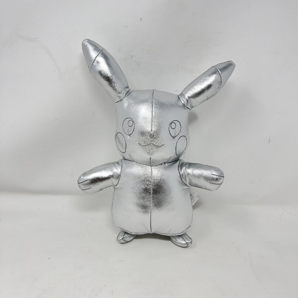 Silver Pikachu Pokemon 25th Anniversary Celebration 8" Plush Doll 2021 Nintendo